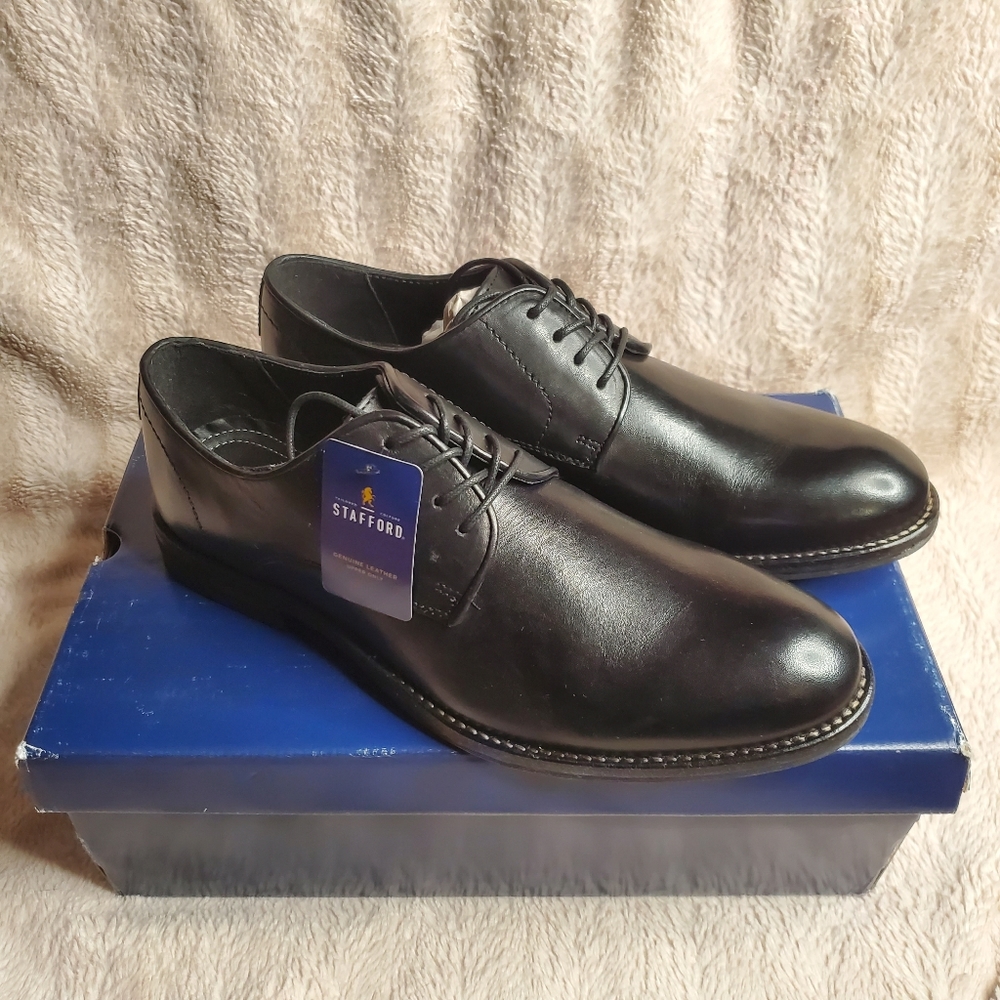 Stafford Black Dress Shoes